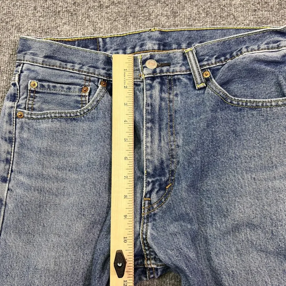Levis 550 Jeans Mens 33x34 Blue Medium Wash Relaxed Tapered Denim Pants Casual
